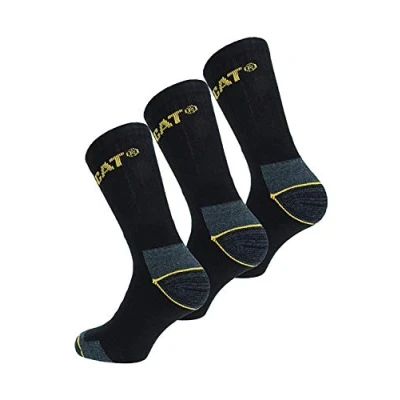 Image of Caterpillar Men&#039;s Real Work Arbeitssocken 3er Pack Calf Socks Black 12/16