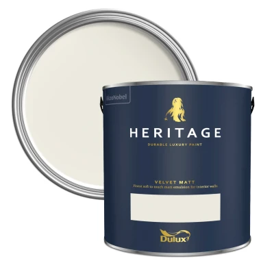 Image of Dulux Heritage Velvet Matt Paint, Grecian White 2.5L