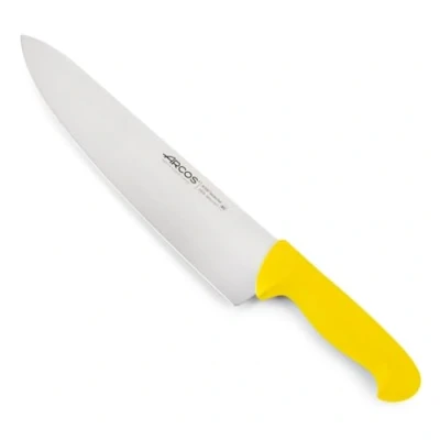 Image of Arcos Series 2900 Chef Knife Blade Nitrum Stainless Steel 12&quot; Handle Polypropylene Yellow Color