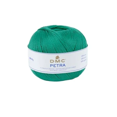 Image of DMC Petra Yarn, 100% Cotton, Turquoise (53814), Size 5