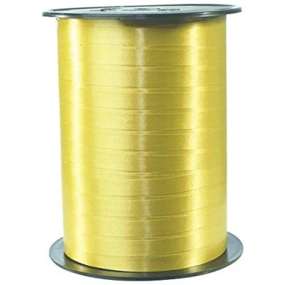 Image of Clairefontaine Ref 601775C Smooth Counter Ribbon Roll (Single Reel) 7mm x 500m Length Roll, 11.7 9.5cm Spool Suitable for Gift Wrapping &amp; Crafting Gold