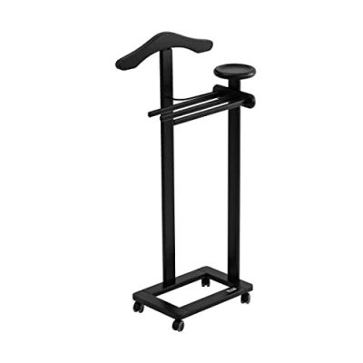 Image of Arredamenti Italia ANTIMO Bedroom Valet Stand Wood Black Finish Ar It the Heart of