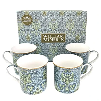 Image of Lesser &amp; Pavey Snakeshead Mugs Set of 4 for Coffee and Tea Designer Printed Dining Office Table Premium Mugs, Cups, Tabletops Elegant Placemats, Coasters Trays Stylish Living