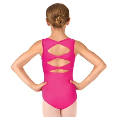 Image of Bloch Girls Gladiolus Bow Back Tank Leotard, Lavender, 12