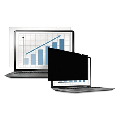 Image of Fellowes PrivaScreen Anti Glare Black Privacy Filter &amp; Screen Protector For Monitor/Computer, 24&quot; Inches 16:9 Widescreen Easy Attach Removal With Quick Reveal Tabs