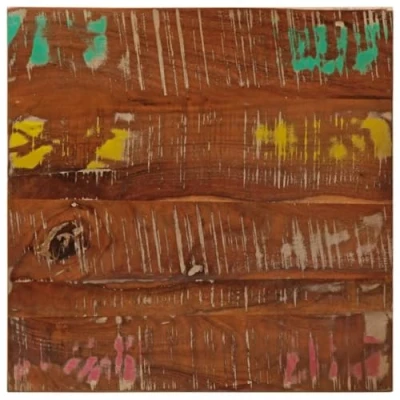 Image of vidalXL Reclaimed Wood Dining Table Top Rustic Square Surface 60x60cm Versatile for Living/Dining Area