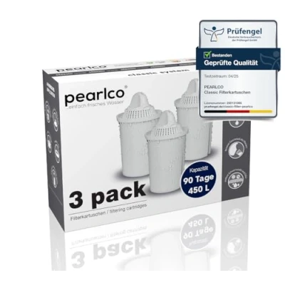 Image of PearlCo Classic 3 Pack Water Filter Cartridges (Compatible with Brita® Classic)