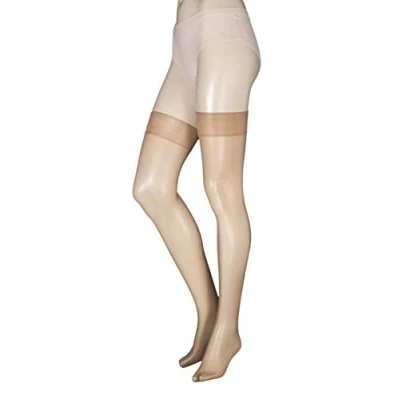 Image of Charnos Women&#039;s 1pp Ultra Sheer Stockings Small Hold, 10 DEN, Beige (Natural Tan)