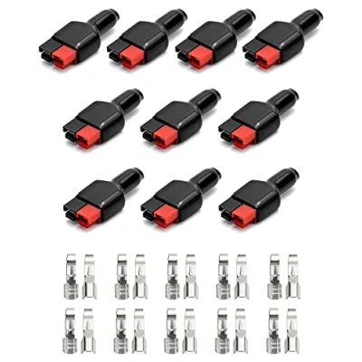 Image of QWORK® 45A Battery Terminal Connector, Quick Connect Disconnect Modular Power Connector 10 Pairs