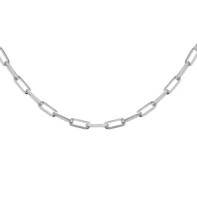 Image of Tuscany Silver Women&#039;s Sterling 2.7mm Elongated Cable Chain 46cm/18&quot;