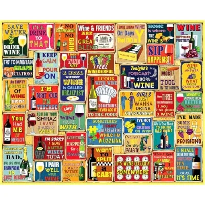 Image of White Mountain Puzzles I Love Wine 1000 Piece Jigsaw Puzzle