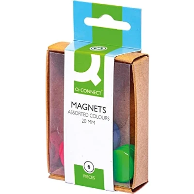 Image of Q Connect Round Magnet 20mm Assorted (60 Pack)