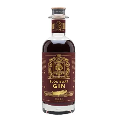 Image of Boatyard Sloe Boat , 70cl 29.8 Percent Organic Irish Gin Notes of Sweet Plum, Cassis, and Juniper B Corp Certified Ideal for Gifting