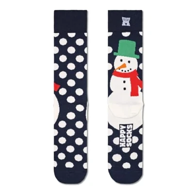 Image of Happy Socks Jumbo Snowman Crew Navy (UK, Alpha, S, M, Regular, Navy)