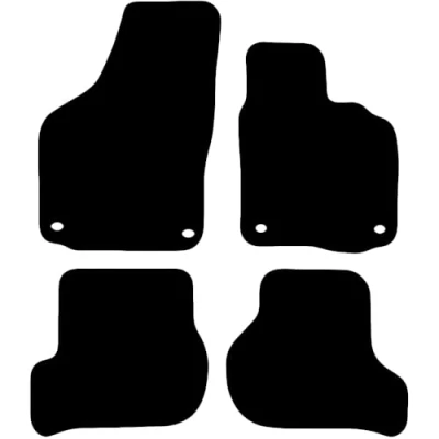 Image of Carsio Tailored Carpet Car Floor Mats For Volkswagen Jetta 2005 2011 Fit Mat Complete Accessory Black Custom Fitted All Weather, Anti Slip Backing &amp; Trim