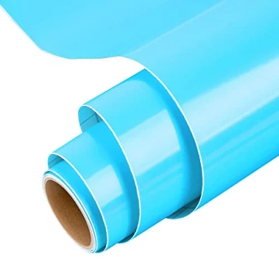 Image of Permanent Vinyl for Cricut, 12&quot; x 5 Ft Light Blue Roll Silhouette &amp; Cameo, Mug, Cup, Window Home Decal, and other DIY projects