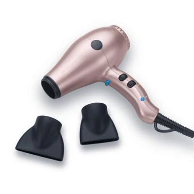 Image of Diva Pro Styling Micro 5000 Dryer Millennial Pink. Super Charged Power, Lightweight Size. with Macadamia Oil, Argan and Keratin for Ultra Shiny Smooth Hair