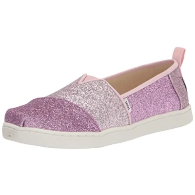 Image of TOMS Boy&#039;s Girl&#039;s Tiny Alpargata Loafer Flat, Purple Pink, 3 UK Child