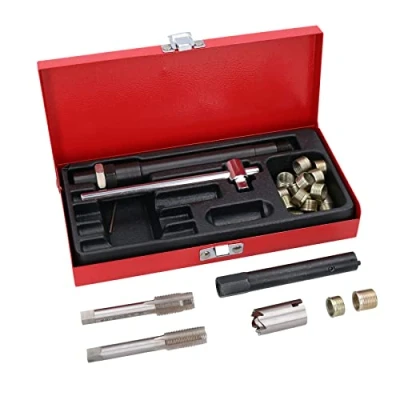 Image of AB Tools Spark Plug Thread Repair Rethreading Rethreader Kit M14 x 1.25 Tap + 20 Inserts