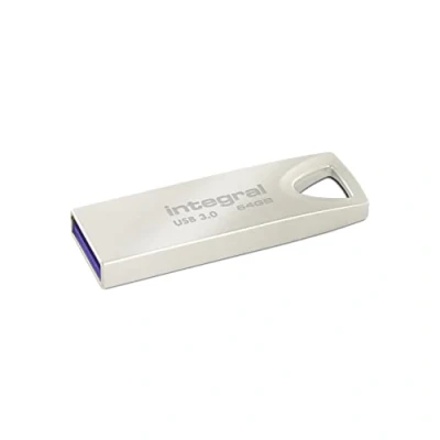 Image of Integral 64GB USB Memory 3.2 Gen 1 Flash Drive Arc Metal Casing up to 90MB/s