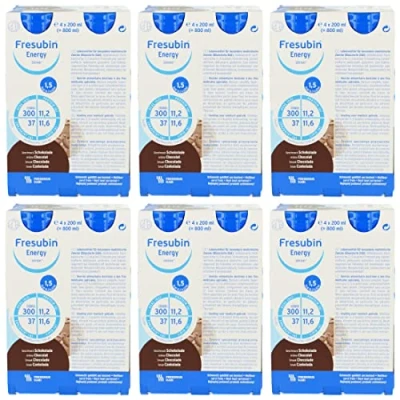 Image of Fresenius Kabi Fresubin Energy Drink Chocolate bottle, 6 x 4 200 ml, 1 Pack (1 5,5 kg)
