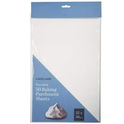 Image of Lakeland Baking Parchment Paper Sheets 25cm x 38cm (10&quot; 15&quot;) Pack of 50