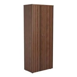 Image of Office Hippo Heavy Duty Cupboard, Robust Furniture, Storage With Adjustable Feet, Versatile Lockable 1 Durable Shelf Dark Walnut