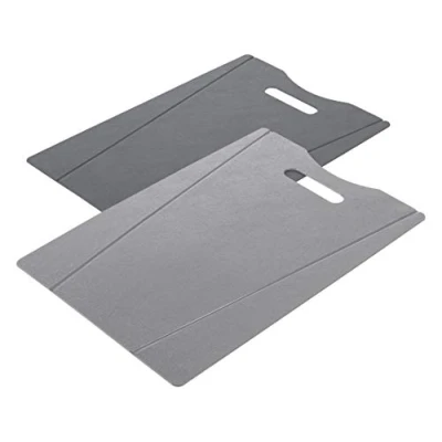 Image of Kuhn Rikon 24272 Chopping Boards Set of 2 Dark Grey, Plastic