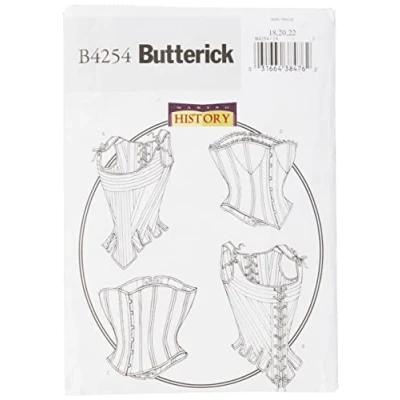 Image of Butterick Patterns B4254 Size 18 20 22 Misses Stays and Corsets, Pack of 1, White