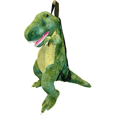 Image of Great Gizmos WY0004NHM T Rex Dinosaur Backpack Green Children&#039;s