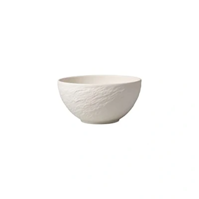 Image of Villeroy &amp; Boch Manufacture Rock Blanc 4 x Bowls, 650 ml, 14 cm, Premium Porcelain, White