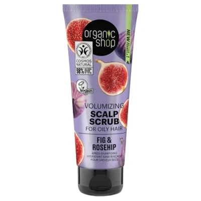 Image of Organic Shop Volumizing Scalp Scrub for Oily Hair Fig and Rosehip, 75 ml