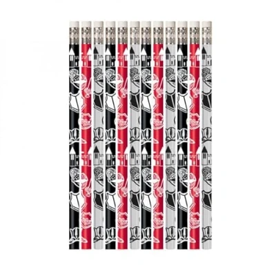 Image of 12 x History Design HB Pencils with Erasers.. Perfect Class Gift/Present, party bag filler