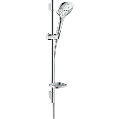 Image of hansgrohe Raindance Select E shower set 120 3jet with rail 65 cm and soap dish