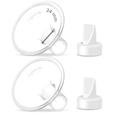 Image of Maymom Pump Valve &amp; MyFit 24mm Shield Compatible with Lansinoh Breast Signature Pro/Smartpump/Manual Pump. Replace Valve. Not Original Part