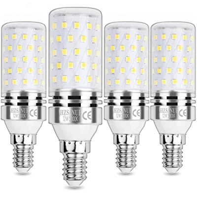 Image of HZSANUE E14 LED Corn Bulbs 12W, 3000K Warm White, 1350LM, Small Edison Screw Bulbs,100W Incandescent Equivalent,Pack of 4