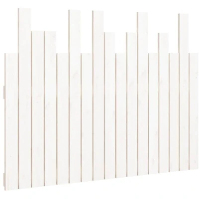 Image of vidaXL Wall Headboard White 108x3x80 cm Solid Wood Pine