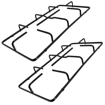 Image of SPARES2GO Pan Support Burner Grate Stand compatible with Flavel FLH61NXP FLH62NXP Gas Hob Cooker (Pack of 2, 475mm x 233mm)