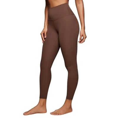 Image of CRZ Yoga Women&#039;s Butterluxe Leggings 25&#039;&#039; High Waisted Workout Gym Buttery Soft Pants Coffee Brown 14