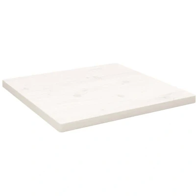 Image of vidaXL Table Top White 60x60x2.5 cm Solid Wood Pine Square