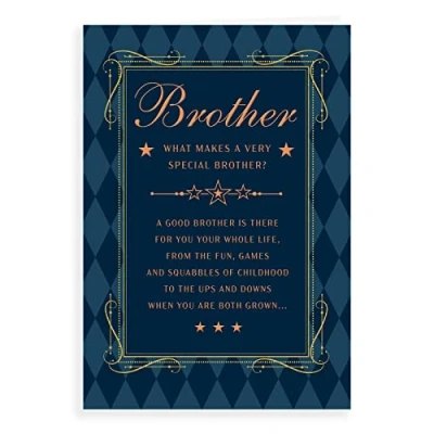 Image of Regal Publishing Classic Birthday Card Brother 9 x 6 inches
