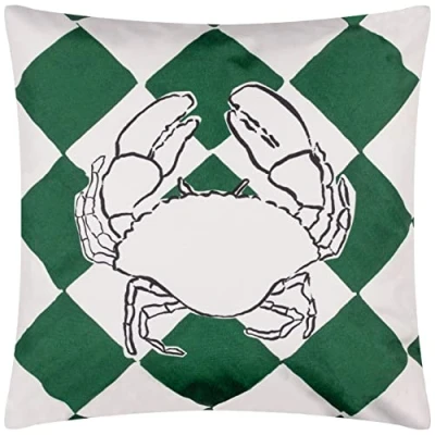 Image of furn. Checkerboard Outdoor Cushion Green One Size