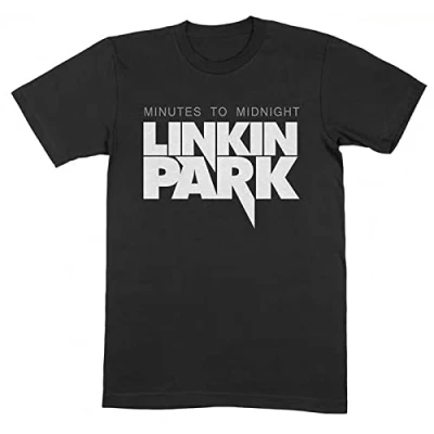 Image of Linkin Park T Shirt Minutes To Midnight Official Licensed Short Sleeve Black Men Boy (L), White