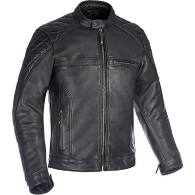 Image of Oxford Men&#039;s Route 73 2.0 Leather Motorcycle Jacket, Black, L