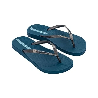Image of Ipanema Women&#039;s Anat Brasilidade Fem Flip Flop, Blue and Silver, 9 UK