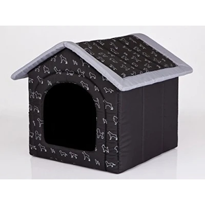 Image of HobbyDog R3 BUDCWP14 Doghouse 52 x 46 cm Black With Dogs 1.1000000000000001 kg