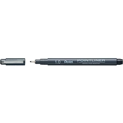Image of Pentel Pointliner 1.0mm Black Pack of 12