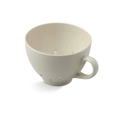 Image of Zeal Berry Colander Cup, Small Hand held Cup Shape Melamine Strainer/Sieve, for Washing &amp; Draining Fruits, and Berries (10cm) Cream