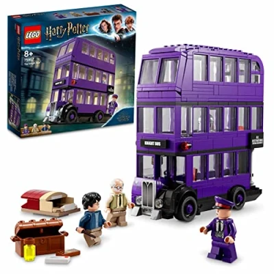 Image of LEGO 75957 Harry Potter Knight Bus Toy, Triple decker Collectable Set with Minifigures, for Kids Age 8+