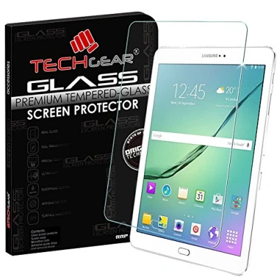 Image of TECHGEAR Glass Edition fits Samsung Galaxy Tab S2 9.7 Inch (SM T810 / SM T815) Genuine Tempered Screen Protector Guard Cover